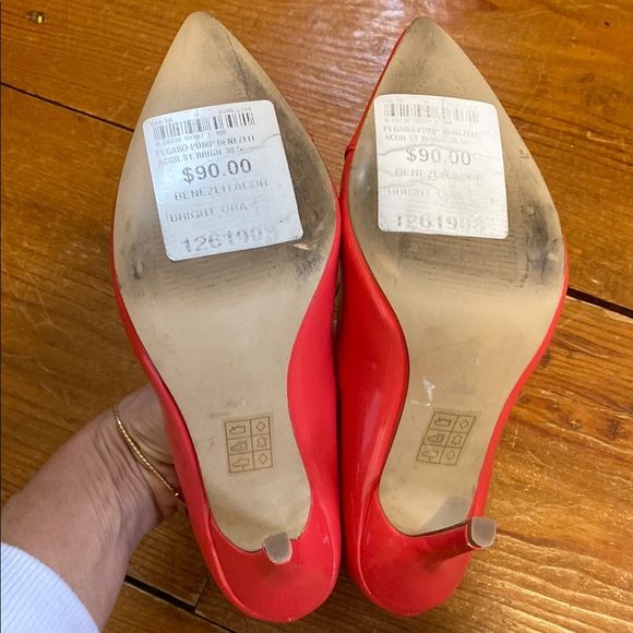 PEGABO Pink Coral Patent Leather High Heels Feminine Coquette Barbie - Picture 6 of 14